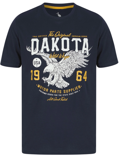 T-Shirts Dakota Wild Wings Motif Cotton Jersey T-Shirt in Sky Captain Navy - South Shore / S - Tokyo Laundry