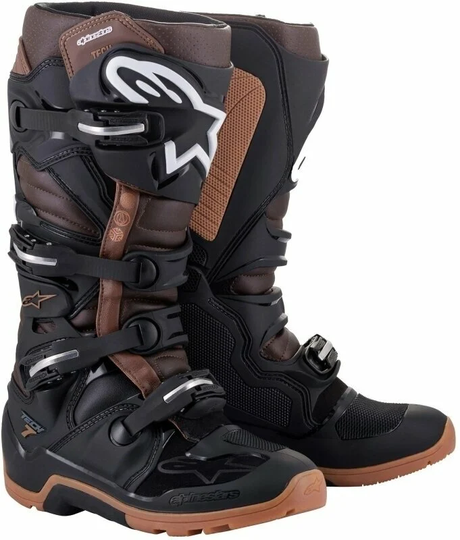 Alpinestars Tech 7 Enduro Boots Black/Dark Brown 44,5 Motorcycle Boots