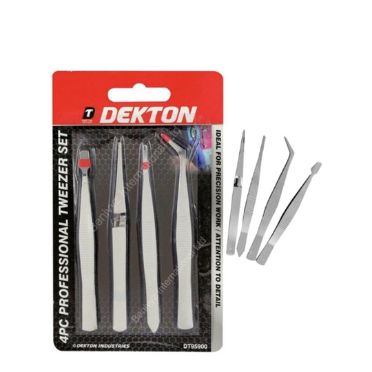 4 x PRECISION MULTI-PURPOSE TWEEZERS SET PACK-REPAIRS-HOBBY-WORKSHOP