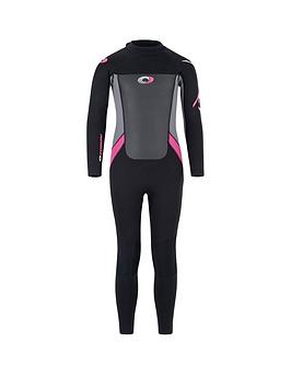 Osprey Origin Girls Long Wetsuit (Black/Pink)