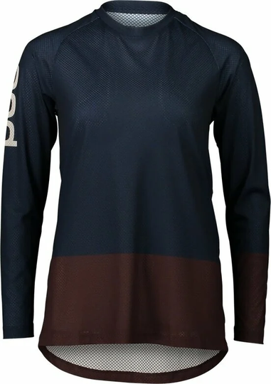 POC MTB Pure Women's LS Jersey Turmaline Navy/Axinite Brown L