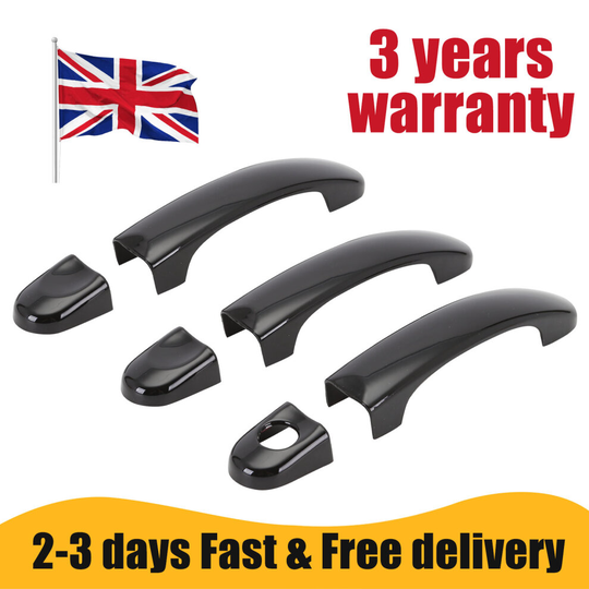 GLOSS DOOR HANDLE COVERS FOR VW TRANSPORTER T5 T6 CARAVELLE CADDY VAN
