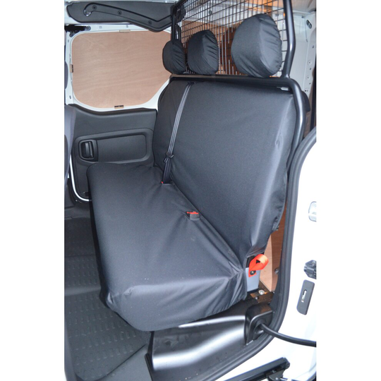 (Rear 3 Seat Bench, Black) TURTLE COVERS Peugeot Partner 2008-2018 Seat Covers