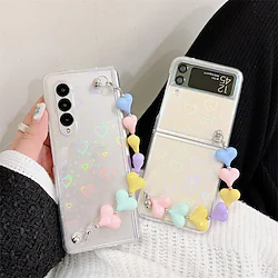 Phone Case For Samsung Galaxy Back Cover Z Fold 3 Z Flip 3 Portable Shockproof Dustproof Transparent PC Lightinthebox