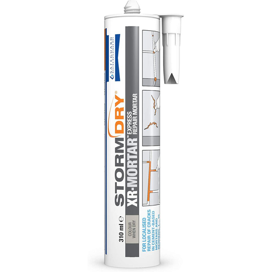 Stormdry Waterproof Express Repair Mortar-Ready to Use Cement-Free Mix 310ml Tube, Grey Sand