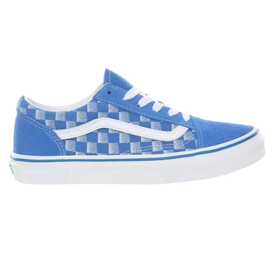 Vans Youth Kids Old Skool Skate Shoes - Racers Edge - Blue/True White