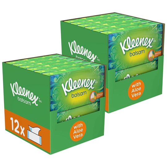 (Balsam - 24 Boxes) Kleenex Facial Tissues, 12 Boxes