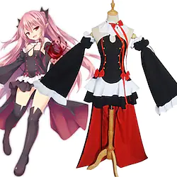 Inspired by Seraph of the End Krul Tepes Anime Cosplay Costumes Japanese Cosplay Suits Dresses Cosplay Tops / Bottoms Solid Color Stitching Lace Dress Sleeves Corsets For Women's / More Accessories Lightinthebox
