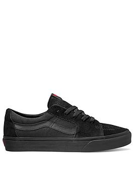 Vans UA Sk8-Low - Black/Black, Black/Black, Size 7, Men