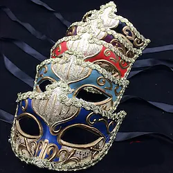 Mask Venetian Mask Half Mask Adults' Women's Vintage Halloween Festival / Holiday Azure / Purple / Red Women's Easy Carnival Costumes / Female Lightinthebox