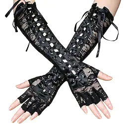 Plague Doctor Roaring 20s Punk Gothic 17th Century Gloves Women's Costume Head Jewelry Vintage Cosplay Gloves / Lace Lightinthebox