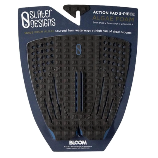 Slater Designs 5 Piece Action Pad Surfboard Traction Black/Blue
