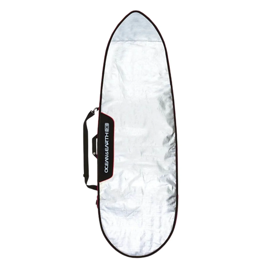 Ocean and Earth 5'8 Barry Basic Fish Board Cover 2021 - Silver/Red
