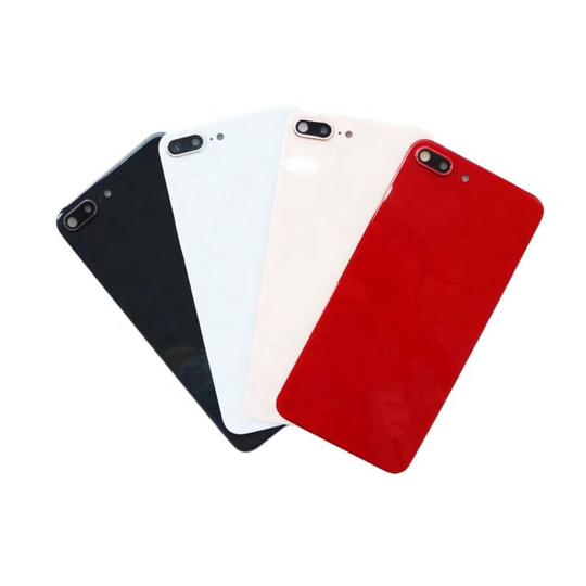 (White, Iphone 8) Battery Back Rear Cover Glass With Camera Lens For iPhone 8 / 8 plus