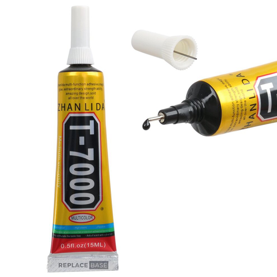 Zhanlida T7000 Black Contact Adhesive Repair Glue With Precision Applicator Tip | 15ML