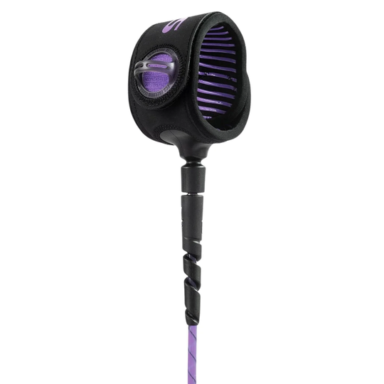 FCS 6Ft Freedom Helix All Round Surfboard Leash - Purple/Black
