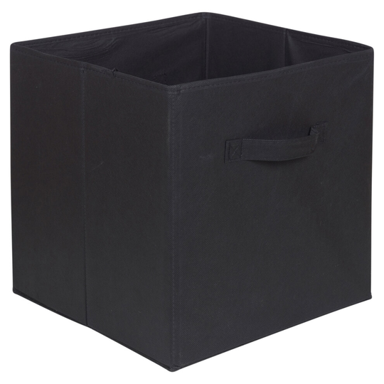 (Black, 4) 1,4, 6 pcs Foldable Fabric Storage Box Cubes Set