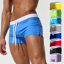 Men's Swim Trunks Swim Shorts Quick Dry Lycra Board Shorts Bathing Suit Drawstring Zipper Pocket Swimming Surfing Beach Water Sports Patchwork Spring Summer Lightinthebox