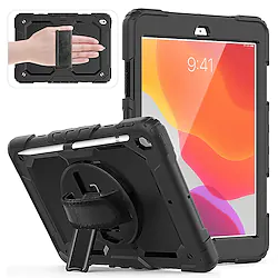 Tablet Case Cover For Apple iPad 10.2'' 9th 8th 7th iPad Pro 12.9'' 5th iPad Air 3rd iPad Pro 4th 12.9'' iPad mini 6th 5th 4th 360° Rotation Pencil Holder Handle Solid Colored PC Silicone Lightinthebox