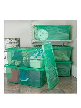 Wham Set Of 2 Crystal 45 Litre Box & Lid