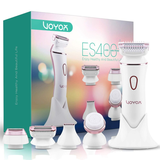 VOYOR Electric Lady Shaver Ladyshave for Women Ladies Shavers Rechargeable Bikini Trimmer Woman Wet and Dry Hair Trimmer for Legs Underarm Bikini & Bo