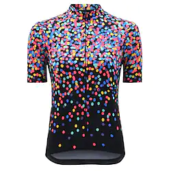 21Grams Women's Cycling Jersey Short Sleeve Bike Top with 3 Rear Pockets Mountain Bike MTB Road Bike Cycling Breathable Quick Dry Moisture Wicking Reflective Strips Black Green Purple Polka Dot Lightinthebox