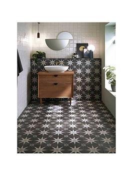 Topps Tiles Stello Black 45.2Cm X 45.2Cm (Box Of 5 Tiles)
