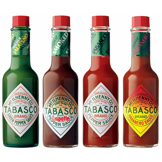 Tabasco Pepper Sauce - Set of 4 Flavours - Boxed