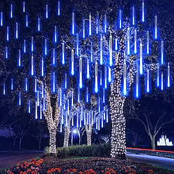 4 Packs 30cm x8 12 String Lights 576 LED Beads Falling Meteor Rain Lights Waterproof for Outdoor Christmas Tree Holiday Party Patio Wedding Decoration Linkable Extension Lightinthebox