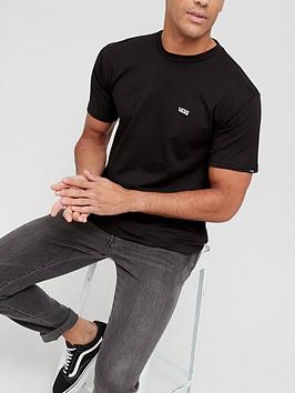 Vans Small Logo T-Shirt - Black, Black, Size S, Men
