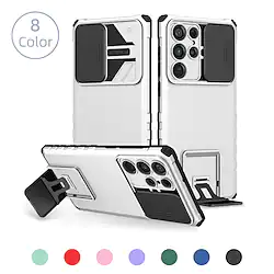 Phone Case For Samsung Galaxy Back Cover A73 A53 A33 S22 S21 S20 Ultra Plus FE Bumper Frame Kickstand Military Grade Protection Solid Colored Armor TPU PC Lightinthebox