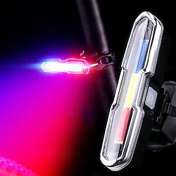 Bike Light Rear Bike Tail Light Safety Light Bicycle Cycling Waterproof Multiple Modes Super Bright Portable 15/10 lm Rechargeable USB White Red Blue Lightinthebox
