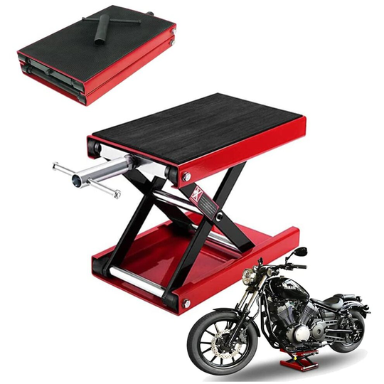 Motorcycle Lift Jack Center Scissor Wide Deck Hoist Garage Repair Stand