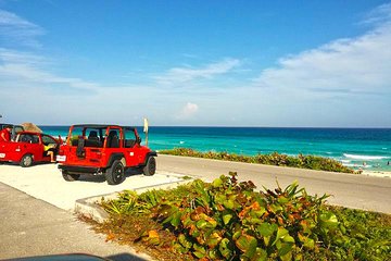 Cozumel Island. (Ferry + Snorkel + Virgin Beach + Jeep)