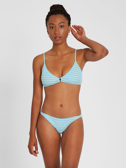 Women's Volcom Next In Line Vneck Bikini Top - Coastal Blue