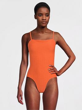 Solid & Striped The Gemma Chain Rib Swimsuit - Orange