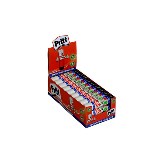 Pritt White 25 Standard Glue Sticks Display Box - 11gm - pritt 11g glue stick non toxic sticks original washable office school stationary