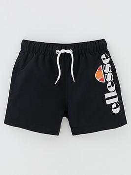 Ellesse Younger Boys Bervios Swim Short - Black, Black, Size 3-4 Years