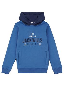 Jack Wills Boys Finest Quality Hoodie - Navy