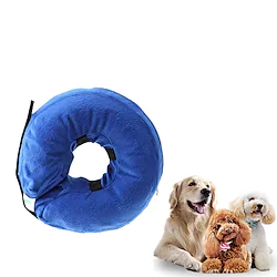 Dog Cat Pet Recovery Collar Dog Cone Protective Inflatable Collar Elizabeth circle Adjustable Soft Safety Anti-Bite Lick Wound Healing After Surgery Protective Outdoor Walking Solid Colored PVC Small Lightinthebox