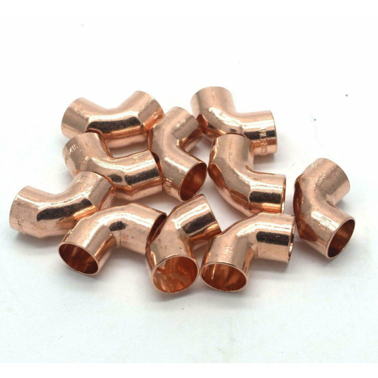 22Mm End Feed Copper 90? Elbow 10 Pack D Box 101