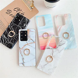 Case For Samsung Galaxy S22 S21 S20 Plus Ultra A71 A51 Pattern Glitter Shine Back Cover Glitter Shine Marble TPU Lightinthebox