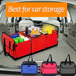 Car Trunk Storage Box Foldable Anti-slip Car Storage Box Toy Food Storage Bag Car Organize Lightinthebox