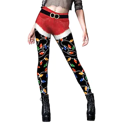 Santa Claus Mrs.Claus Leggings Women's Dailywear Christmas Christmas Christmas Eve Adults Party Christmas Polyester Pants Lightinthebox