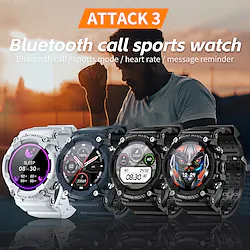 LOKMAT ATTACK 3 Smart Watch 1.28 inch Smartwatch Fitness Running Watch Bluetooth Pedometer Call Reminder Fitness Tracker Compatible with Android iOS Women Men Waterproof Long Standby Hands-Free Calls Lightinthebox