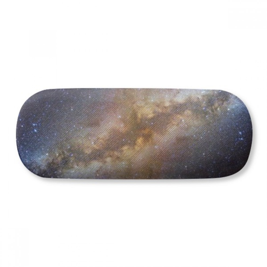 Yellow Galaxy Universe Illustration Pattern Glasses Case Eyeglasses Hard Shell Storage Spectacle Box