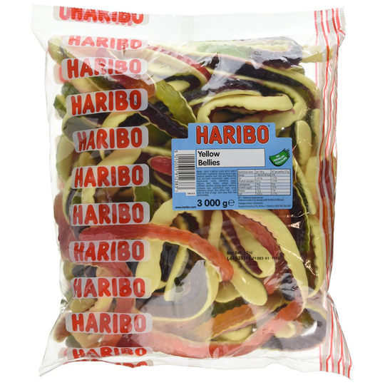 Haribo Yellow Belly Giant Snakes 3 kg