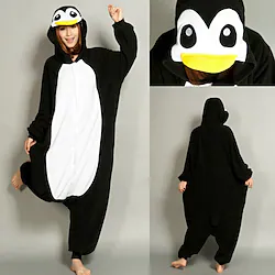 Kid's Adults' Kigurumi Pajamas Penguin Animal Onesie Pajamas Flannel Toison Cosplay For Men and Women Christmas Animal Sleepwear Cartoon Festival / Holiday Costumes / Leotard / Onesie Lightinthebox