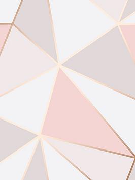 Fine Décor Fine Decor Apex Geo Rose Gold Wallpaper