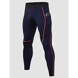 Men's Running Tights Leggings Compression Pants with Phone Pocket Compression Clothing Outdoor Athletic Spandex Breathable Quick Dry Moisture Wicking Fitness Gym Workout Performance Sportswear Lightinthebox